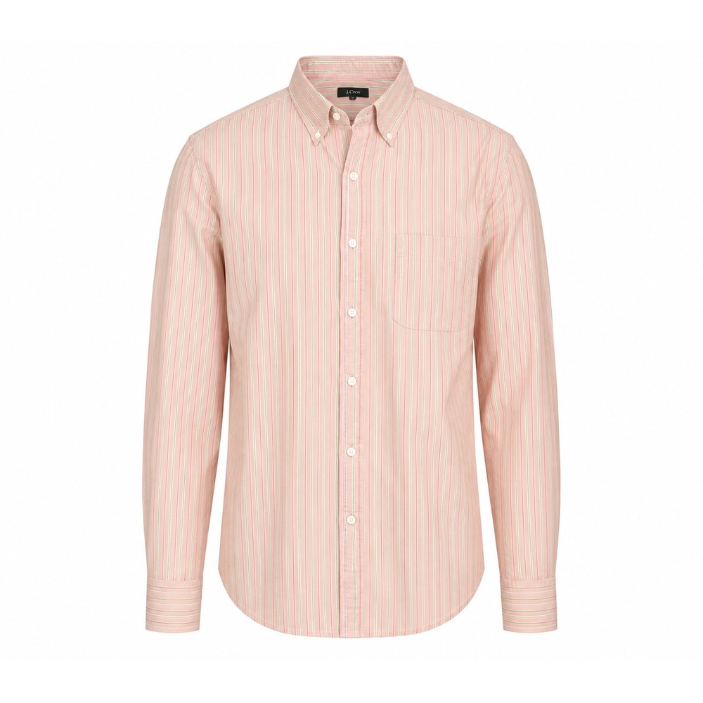 J. Crew Striped Button Down Shirt mens Large preppy casual costal cotton casual
